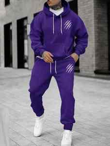 Traje deportivo de otoño e invierno para hombre, Sudadera con capucha y pantalones con estampado 3D de garra de animal, Jogging callejero informal para niños y mujeres - Product Image 2