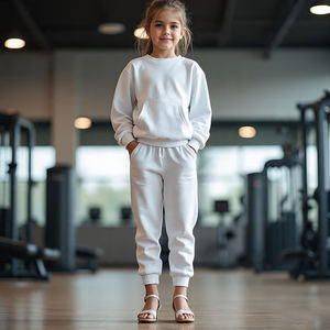 OEM Zipper Sweatsuit <b>Girls</b> Sportswear Jogger Two Piece Sets Kids Breathable Zipper <b>Jackets</b> & Sweatpants <b>Girls</b> Sweatshirts - Product Image 5