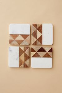 Posavasos de Madera de Mármol Premium, Duradero, 400 mm de Diámetro, 10 mm de Grosor, para Regalos de Lujo, Temporadas Festivas, Celebraciones en el Hogar - Product Image 4