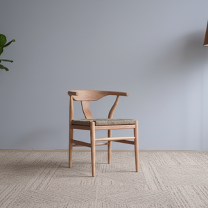 High Quality Contemporary Solid Wood Dining <b>Chair</b> with Woven Sea Grass Natural for Hotel <b>Restaurant</b> Warehouse Use - Product Image 3