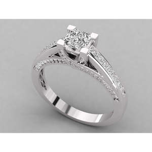 Bague pour femme en or 14 carats avec diamant solitaire cultivé en laboratoire - Product Image 2