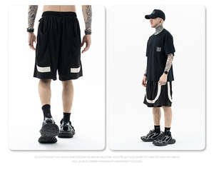 <b>Men's</b> New Design Custom Summer Mesh Sports <b>Shorts</b> Quick Drying Breathable Hiphop Windproof Fashion Mid <b>Waist</b> <b>Elastic</b> Closure - Product Image 4