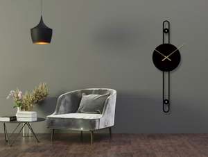 Long Unique <b>Wall</b> <b>Clock</b> Metal Large Long Decorative <b>Design</b> Modern <b>Wall</b> <b>Clock</b> <b>Wall</b> Watch Modern Metal Unique Home and Living - Product Image 4