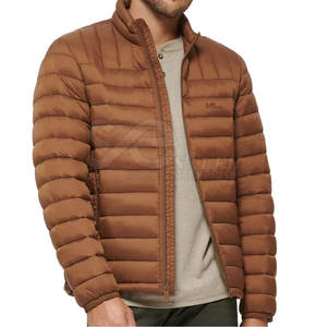 Chaqueta acolchada de lona para hombre, recién llegada, para exteriores, cálida, para invierno, transpirable, impermeable, con logotipo frontal, venta directa de fábrica - Product Image 4