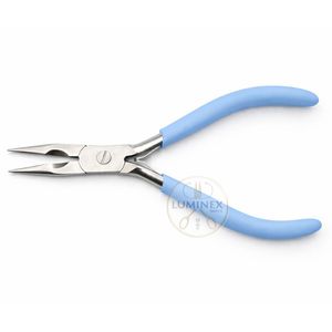LUMINEX IMPEX Chain Nose <b>Pliers</b> 5 Inch with Integrated Cutter Jewelry Wire Bending Cutting Tool Stainless Steel Sky Blue - Product Image 1