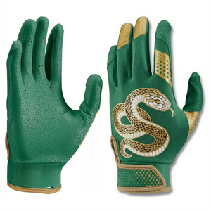 Custom Baseball <b>Batting</b> <b>Gloves</b> Wholesale Premium Breathable Leather Palm Wrist Closure Professional Gear Softball <b>Batting</b> <b>Gloves</b> - Product Image 2