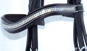 Ultra Comfort Rider Navan Anatomic Brida 'E' Broche en forma de cuero genuino Estilo occidental Brida de caballo Lujo Colorido - Product Image 5