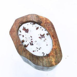 Bougies de cire de soja Tede Made Bols en bois de manguier Aromathérapie longue durée Parfum d'intérieur Bougie parfumée en bois naturel parfumé - Product Image 1