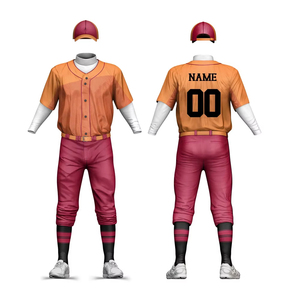 Custom Colors Plus Size Men's Baseball Uniform Set High Quality 100% Polyester Breathable Quick Dry Sportswear - Product Image 5