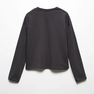 ขายส่งโลโก้ที่กําหนดเองสาเหตุเสื้อแขนยาวผู้หญิงสตรี / เสื้อแขนยาวผ้าฝ้ายมาใหม่ที่กําหนดเองขนาดใหญ่ - Product Image 5