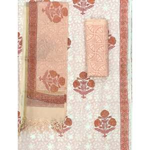 Dupatta de Algodón Kota Doriya sin Coser, Estampada a Mano, Estilo Pakistaní, Traje Salwar Kameez Indio - Product Image 1