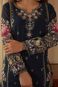 Conjunto de Salwar Kameez de Diseño Moderno para Mujer con Plazas y Dupatta, Tradicional para Fiestas en Todas las Estaciones, en Tela Fox Georgette de Secado Rápido - Product Image 5