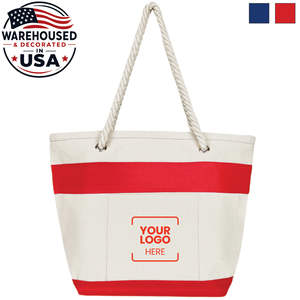 Sac fourre-tout en toile robuste avec poignées en corde nautique, style bohème, ouverture facile, pour la plage et les voyages (toutes saisons 18x13x7) - Product Image 5