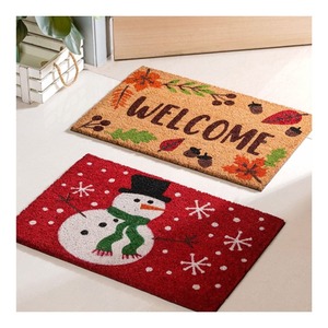 <b>Bleached</b> Coir Mats Cat Print with Red Heart Cute Novelty Welcome Door Mats for Home Bulk MOQ 300 - Product Image 2