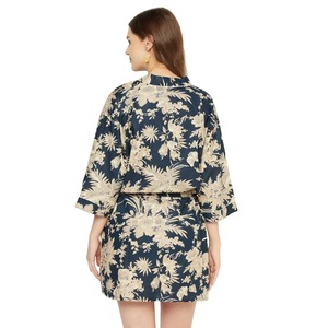 ชุดกิโมโนผ้าฝ้ายพิมพ์ลายแขนกุด - Product Image 4