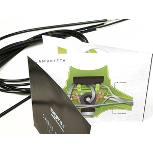 Kit completo de cables BGM Pro - Negro - Lambretta S1 + S2 + S3 + SX + DL/GP - Product Image 6