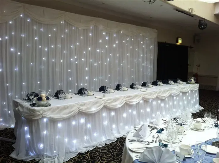 Düğün sahne için zemin kumaş ışık Led yıldızlı perde Dmx kontrol tavan lambası Decorationpopular