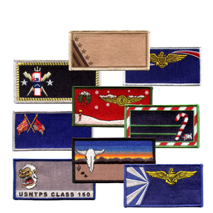 Badge nominatif brodé personnalisé en usine, style Noël, patchs nominatifs brodés, badge nominatif pour uniforme - Product Image 4