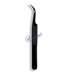Pinzas de extensión de pestañas de volumen de arranque de 90 grados de etiqueta privada negra de plasma de nuevo diseño - Product Image 4