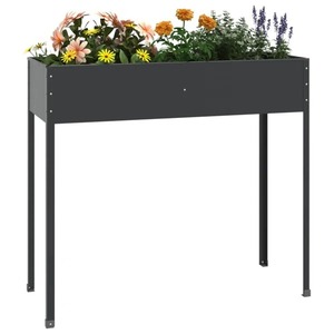 Maceta moderna de metal negro diseñada para complementar casas elegantes con un aspecto de jardín minimalista pero elegante - Product Image 5