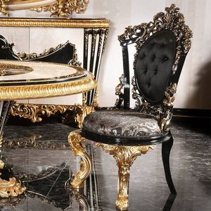 Ensemble de table à manger ovale européenne de luxe, plateau en marbre, pieds sculptés en or, style antique, chaises à dossier plein, meubles pour la maison - Product Image 6