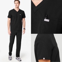 Nouvel arrivage de gommages de soins infirmiers médicaux pour hommes coupe parfaite extensible Spandex uniforme de médecin logo personnalisé uniformes d'hôpital bon marché
