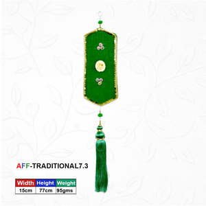 Artificial Traditional Hexagonal Cerulean Green Hanging - Product Image 1