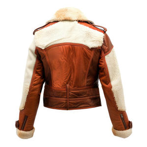 Chaqueta Bomber de Piel de Oveja de Invierno de Primera Calidad con Cuello Alto para Compradores Mayoristas - Product Image 6