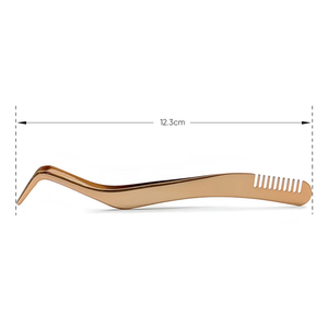 Pince à cils en acier inoxydable de longueur régulière en vente en gros de quantité en vrac du meilleur fournisseur - Product Image 6