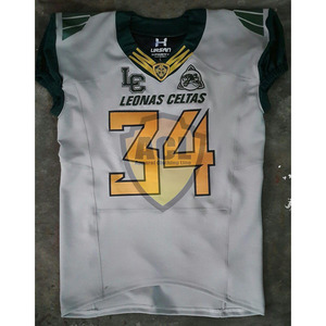 ขายส่งเย็บปักถักร้อยเสื้อฟุตบอลอเมริกันกีฬาสวมใส่ชุดฟุตบอลแห้งเร็วคุณภาพดีที่สุดระบายอากาศระเหิดชุด - Product Image 4