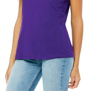 Airlume – T-Shirt à manches courtes en coton peigné et à anneaux pour femme, tenue de l'équipe, simple, violet, 100% oz, 4.2 - Product Image 5