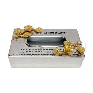 Boîte de rangement de mouchoirs en métal aluminium solide de la plus grande qualité Porte-papier de soie élégant pour fournitures d'hôtel à bon prix - Product Image 4