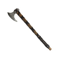 Hache Tomahawk en acier carbone forgé à la main de haute qualité, avec manche en bois et étui en cuir, idéale pour le camping, la chasse, ou comme cadeau pour papa.