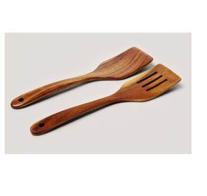 Juego de servidores de ensalada de madera maciza de mango marrón, Juego de 2 SERVIDORES DE ENSALADA DE MADERA, Juego de 2 KETCHENWAR ÚNICO HECHO A MANO - Product Image 2
