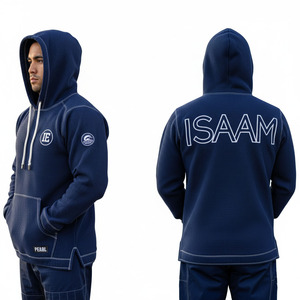 Sudaderas con Capucha de Tejido Pearlweave 100% Algodón 350/450 GSM para Amantes del BJJ/Jiu-jitsu, Forro Polar, Parche con Logotipo Personalizado, Estilo Deportivo, Alta Calidad - Product Image 1