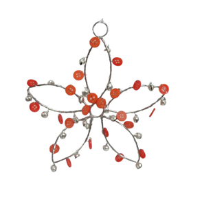 Grand Design Fer Et Perles Ornement Suspendu Décoratif Nickelage Pour La Maison Et La Décoration De Noël À La Main - Product Image 6