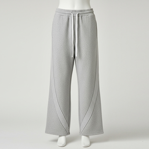 Pantalon de jogging pour homme en coton lourd, coupe ample, avec logo personnalisé, effet délavé, molleton d'hiver, streetwear, coupe décontractée, vêtement de mode - Product Image 4