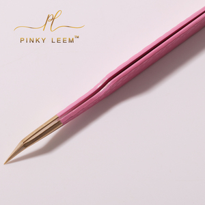 Pince à épiler professionnelle Pinky Leem en acier inoxydable anti-magnétique durable à pointe dentelée pour extensions de cils DIY - Product Image 6
