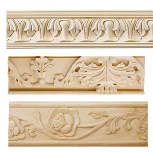 Usine du Vietnam Armoire de cuisine moderne Moulure de couronne Élégante garniture d'armoire en bois massif Moule décoratif pour armoires de cuisine - Product Image 2