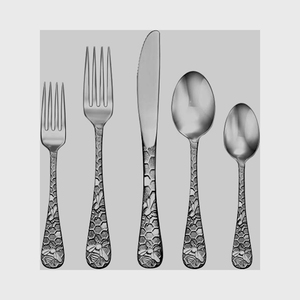 Juego de cubiertos de acero inoxidable con mango de nuevo diseño, set de Cubiertos de plata con acabado plateado para regalo de negocios y boda, venta al por mayor - Product Image 4