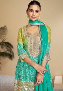 Designer de luxe style Bollywood Lehenga Choli Salwar Kameez pour femmes pour les fêtes de mariage et les vêtements d'extérieur d'hiver d'Inde - Product Image 2