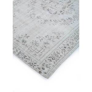 Tapis vintage en laine ivoire Pae-1340, noués à la main, motifs médaillon rectangulaires en puzzle, pour usage domestique - pour salon, couloir, entrée, voiture - Product Image 2