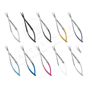 Tijeras de manicura de acero inoxidable con punta curvada, cuchilla fina, cortacutículas, herramientas para cejas, removedor de piel muerta, sostenible - Product Image 5