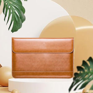 Black PU Leather <b>Laptop</b> Sleeve with Zipper Stylish <b>Laptop</b> Bags & <b>Covers</b> - Product Image 6