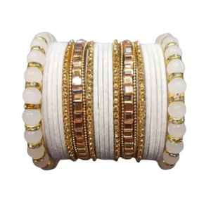 Belle tenue de mariage pour femmes élégante nouvelle mariée Churian bracelet ensemble avec broderie de perles à la mode mariée Chudiyan ensembles - Product Image 3