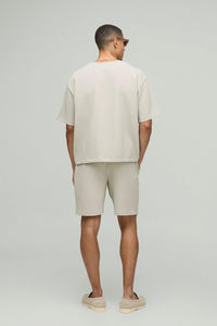 Conjuntos de pantalones cortos y camisetas de diseño más nuevo de alta calidad 100% algodón logotipo personalizado conjunto doble de gran tamaño para hombres - Product Image 2