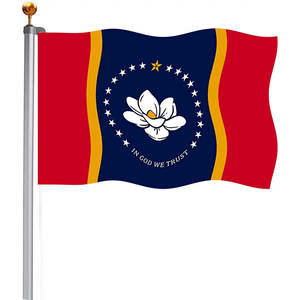 Nueva Bandera del Estado de Mississippi 3x5 pies - Impresión a doble cara - En Dios confiamos - Bandera de Magnolia, doble costura y poliéster resistente - Product Image 4