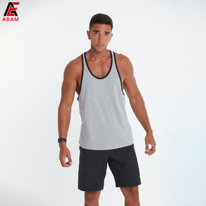 Camiseta sin mangas de entrenamiento para hombre con logotipo personalizado OEM, tejido de algodón de alta calidad, culturismo, gimnasio, estampado, transpirable, capucha de Color sólido bordada - Product Image 6