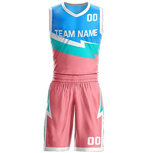 ขายส่งเสื้อบาสเกตบอลเปล่าออกแบบใหม่ระเหิดโลโก้ทีมชุดบาสเกตบอล - Product Image 5