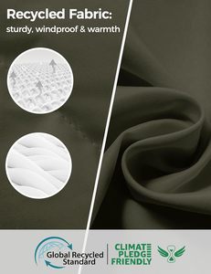 Chaqueta acolchada de gran tamaño con cremallera sólida de calidad superior para hombre, chaquetas de plumón impermeables acolchadas personalizadas cálidas de invierno de alta calidad - Product Image 6